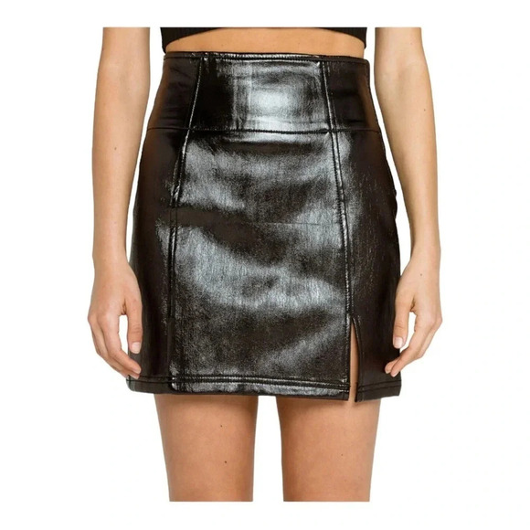 Free People Holding onto a Dream Coated Mini Skirt New sz 6 - Picture 4 of 15